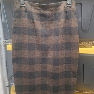 Plaid Brown and Black Women's Skirt